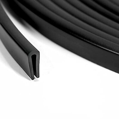 #ad Rubber Edge Trim Black U Channel PVC Plastic Metal Edge Protector for 0.16quot; 1... $16.90