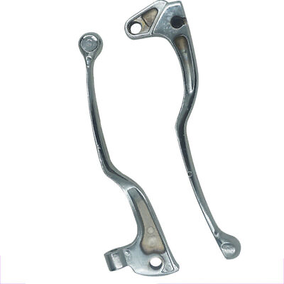 #ad 2x Aluminum Alloy 8MM Motorcycle Handle Grip Front Brake Lever With Clutch Silve $15.47