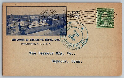 #ad #ad Providence Rhode Island RI Brown amp; Sharpe MFG. Co. Vintage Postcard $19.99