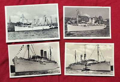#ad Antique German RPPC Germany postcard lot OCEANA Ocean Liner ship boat $39.99