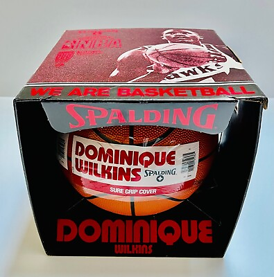 Vintage 1986 Dominique Wilkins Hall of Fame Spalding NBA Hawks Basketball $69.99