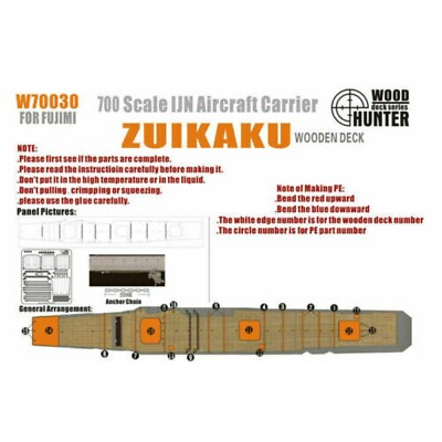 #ad Hunter W70030 1 700 Wood Deck Aircraft Carrier ZUIKAKU FOR FUJIMI 430522 $9.49