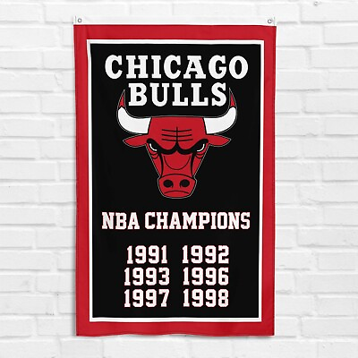 #ad For Chicago Bulls Fans 3x5 ft Flag NBA Champions American Basketball Banner $15.99