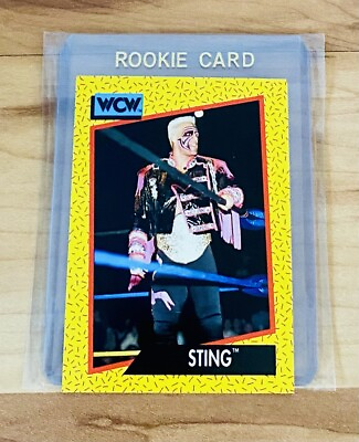 #ad Sting Rookie 1991 Impel WCW Wrestling #4 Yellow Card Rare 🌟NM $7.77
