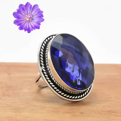 #ad Tanzanite Gemstone 925 Sterling Silver Handmade Ring Jewelry in All Size $7.35