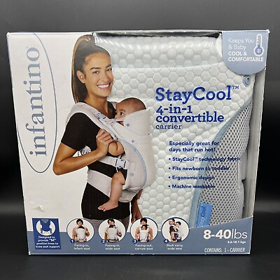 #ad Infantino Stay Cool 4 in 1 Convertible Baby Carrier 8 40 pounds Ergonomic READ $26.39