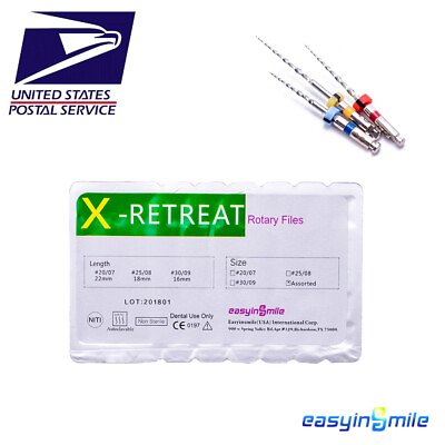 #ad Easyinsmile Dental NITI Rotary Endo Engine Re treatment Root Canal File Assorted $15.65