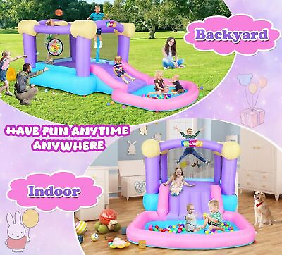 #ad Bounce House for Kids Inflatable Bouncy House Water Slide Bouncer Outdoor Gift@ $194.99