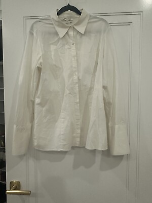 #ad White Classic Button Down Shirt $10.00