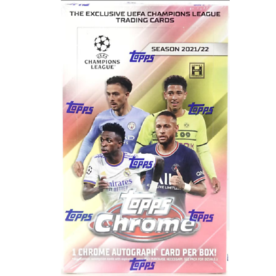 #ad 2021 22 Topps UEFA Champions League Chrome Soccer Hobby Box $172.44