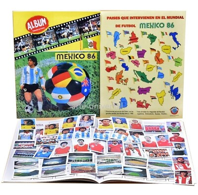 #ad Complete HARDCOVER Album Stickers Navarrete Mexico 86 World Cup 1986 Collection $89.49