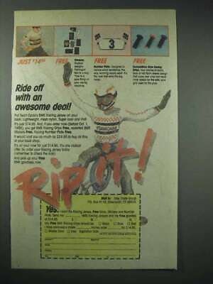 #ad 1986 Team Cycle BMX Racing Jersey Ad Ride Off $19.99