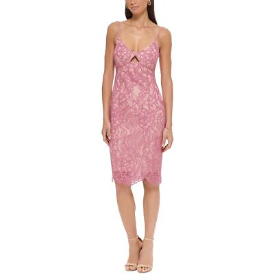 #ad Guess Womens Lace Mini Special Occasion Sheath Dress BHFO 6444 $13.99