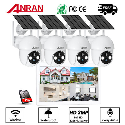 #ad Security Solar Battery Camera System Wireless 2 Way Audio Wifi Home CCTV Outdoor $399.99