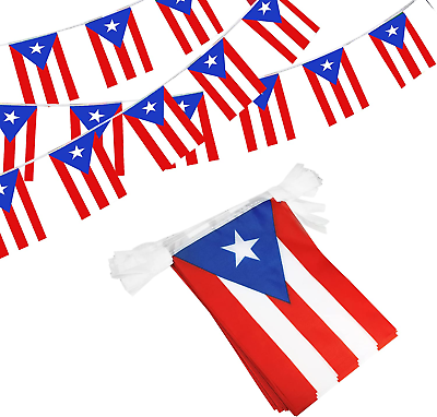 #ad Banderas de Cuerda de Puerto Rico Eventos Patrioticos 12 de Junio National Nueva $20.36
