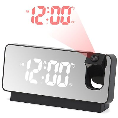 #ad LED Digital Projector Projection Snooze Dual Alarm Clock Timer USB 7.3quot; $12.86