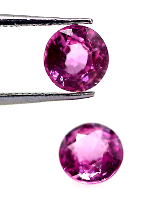 #ad Pair Round Cut 1.03 Ct Natural Pink Sapphire Loose Ceylon Unheated Untreated A $399.00
