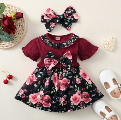 #ad 2 Piece Baby Girl Set with Floral Theme $7.97