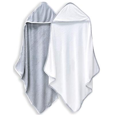 #ad 2 Pack Premium Bamboo Baby Bath Towel Ultra Absorbent Ultra Soft Hooded $39.65