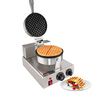 #ad ALDKitchen Belgian Waffle Maker Thick Cone Maker Round Shape Waffles 110V $189.99
