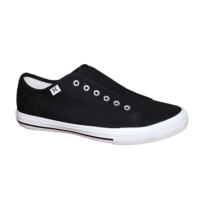 #ad Hurley Ladies Size 8 Chloe Slip on Canvas Sneaker Shoes Black $23.99