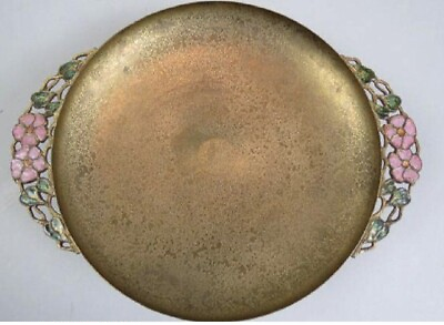 #ad Louis C. Tiffany Furnaces Inc. Favrile Dore Bronze Enameled Compote #522 RARE $625.00