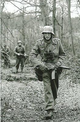 #ad WW II German Photo Soldier with Sturmgewehr STG 44 .. $3.99