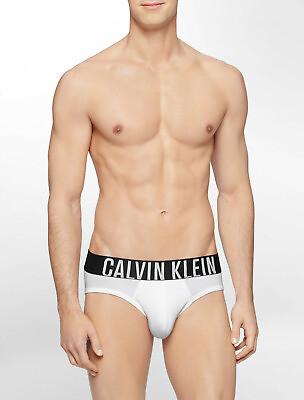 #ad Calvin Klein NB1040 100 Men#x27;s Intense Power Cotton Hip Brief White Size Medium $22.98