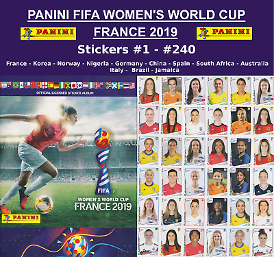#ad PANINI WOMEN#x27;S WORLD CUP FRANCE 2019 STICKERS #01 #240 PICK ANY $1.65