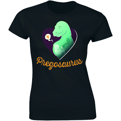 #ad Pregosaurus Funny Maternity shirt Pregnancy Dinosaur Green Boy Women#x27;s T shirt $14.99