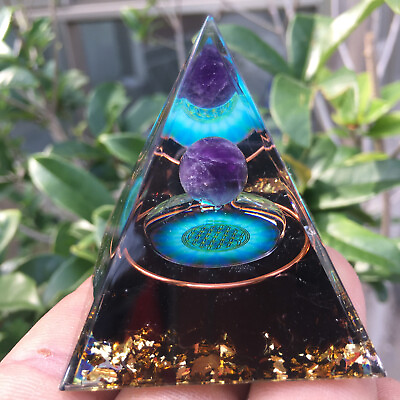 #ad Orgonite Pyramid ball，Chakra Energy quartz crystal healing reiki 1pc $9.99