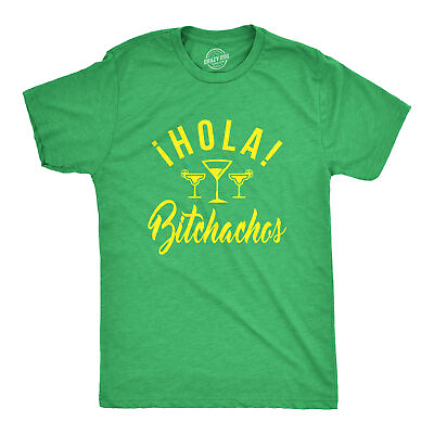 #ad Mens Hola Bitchachos Funny Shirts Hilarious Novelty Vintage T shirt $9.50