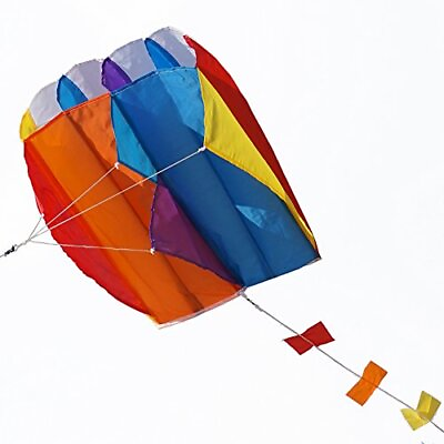 #ad Besra Colorful Parafoil Kite with Long Tail Easy to Fly Outdoor Fun Sports fo... $14.92