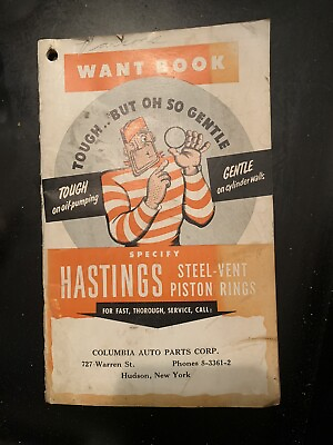 #ad Hastings Oil vintage sign Hastings Oil Shop Book 1952’ Oil Sign Shell Lube $250.00