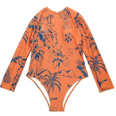 #ad Surf Long Sleeve Swimwear Women Piece Swimsuit Sun Swim Suit Beach Wear7400 GBP 9.54