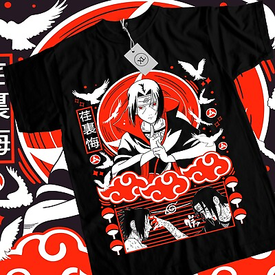 #ad Itachi Uchiha T Shirt Naruto Shippuden Japanese Anime Manga Style Shirt All Size $19.20