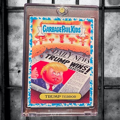 #ad Garbage Pail Kids TRUMP TERROR 78 99 RARE Blue Border GPK Trump $200.00