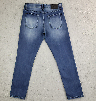 #ad Michael Strahan jeans mens 32x30 29 inseam blue SLIM STRETCH straight taper $24.99