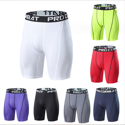 #ad Mens Compression Shorts Sport Shorts Athletic Workout Gym Base Layer Underwear❤ $7.87
