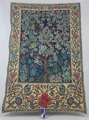 #ad Vintage French William Morris Tree Of Life Wall Hanging Tapestry 184x130cm GBP 950.00