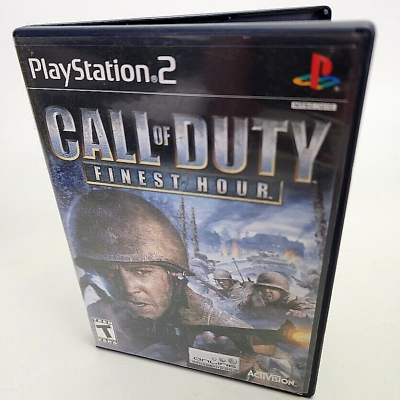#ad Call of Duty Finest Hour Playstation 2 Video Game Online Activision T Case Disc $6.19