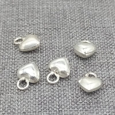 #ad 15pcs of 925 Sterling Silver Love Heart Charms for Bracelet Necklace $15.68
