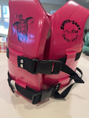 #ad TRC Recreation Super Soft Child Life Jacket Swim Safety Vest X Small Pink XS $49.00