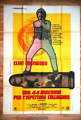 #ad MAGNUM FORCE CLINT EASTWOOD 1973 RARE 3SH ITALIAN MOVIE POSTER $167.49