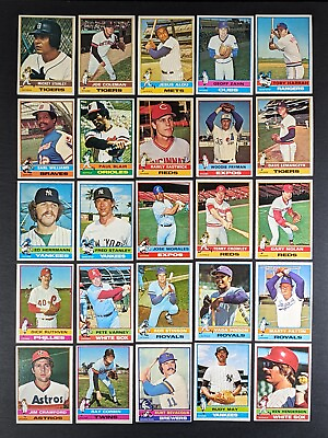 #ad 1976 Topps Baseball Set Break 25 Cards $15.00