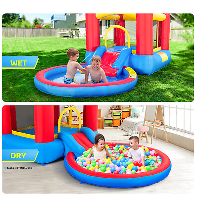 #ad 2024 Inflatable Bounce House Water Slide Water Park Bouncer Kids Playset $217.92