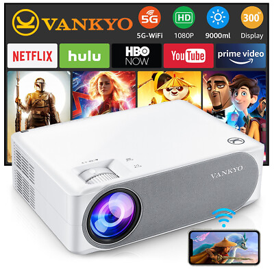 #ad VANKYO Native 1080P Video Projector 5G WiFi Supports 4K LED Portable Projector $36.99