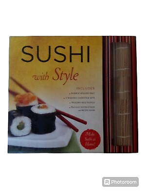 #ad Sushi With Style and recipe Book By Ellen Brown and Sushi set. $19.50