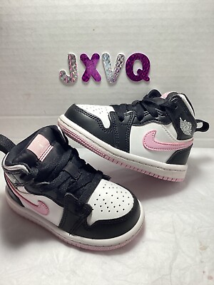 #ad Nike Air Jordan Retro 1 Mid Arctic Pink Black Toddler Size 5c $35.00