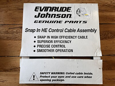 #ad Johnson Evinrude OMC OEM 15#x27; Snap In HE Control Cable Assembly P N: 764115 $45.00